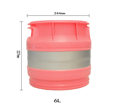 塑料圈不锈钢扎啤桶6L