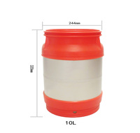 塑料圈不锈钢扎啤桶10L