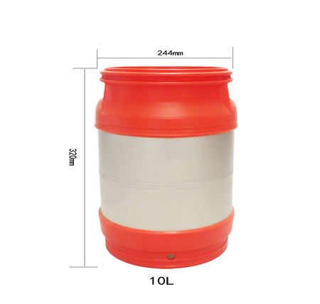 塑料圈不锈钢扎啤桶10L