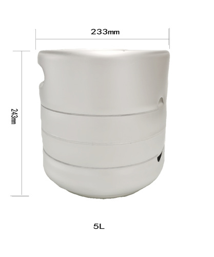 美标304不锈钢扎啤桶5L